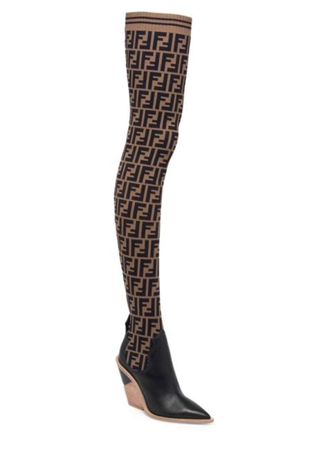 fendi buckle boots|fendi thigh high sock boots.